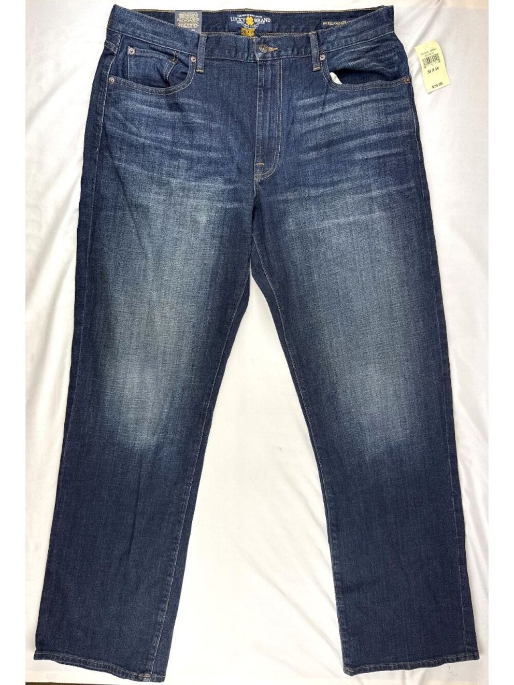 NWT Lucky Brand 181 Relaxed Straight Mens Jeans Blue Denim 36x34